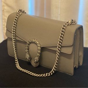 Gucci Grey Dionysus Leather Shoulder Bag